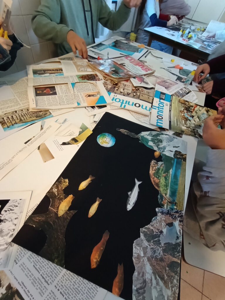 Desde el área de Artes Visuales, inspirados en la obra de Gretel Stern, los chicos y las chicas abordan la experiencia de crear imágenes absurdas y fantásticas a través de esta técnica tan particular.